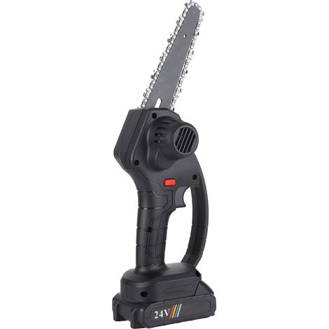 6-Zoll-Mini-Kettensäge, elektrische Handkettensäge, leistungsstarke, wiederaufladbare Elektrosäge, EU-Stecker 100–240 V (1/5)
