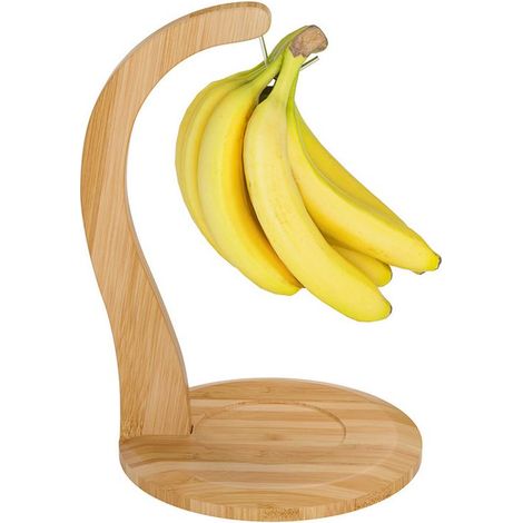 Bananenhalter aus Bambus – Robuster Bananenständer für die Arbeitsplatte zur Aufbewahrung und gleichmäßigen Reifung der Früchte