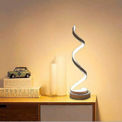 Lampe de bureau LED spirale, lampe de bureau LED incurvée, design moderne et épuré (1/5)