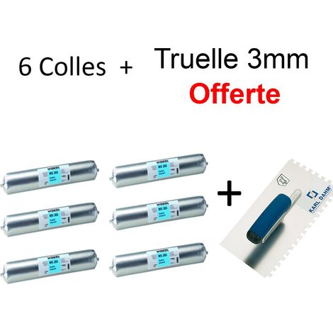 Kit Colle Parement Bois Wakol - 6X600ml + Truelle 3mm OFFERTE
