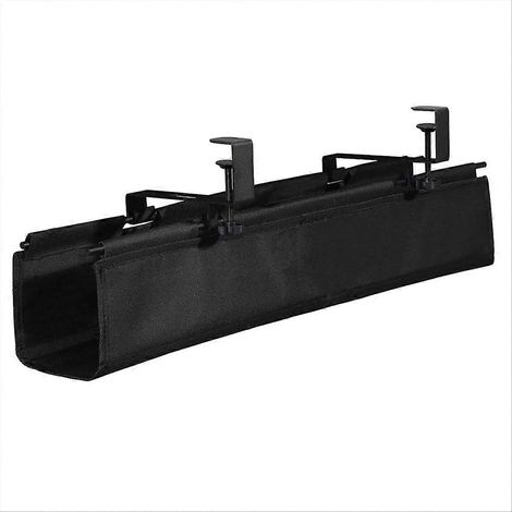 Plateau de gestion des câbles sous bureau de 70 cm (27,5 po) - Organisateur de câbles et fils à pince pour ranger et dissimuler les cordons dans un bureau à domicile (1/5)