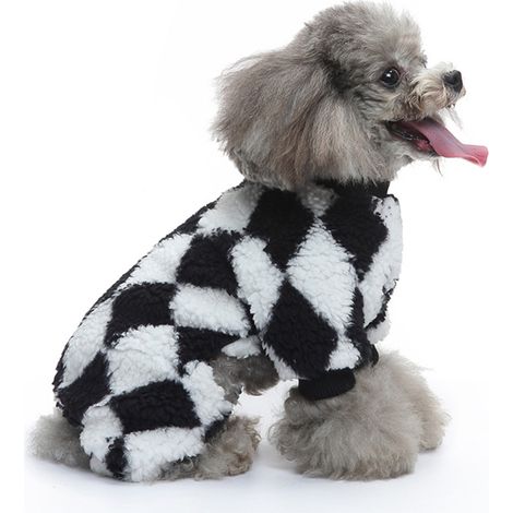 1 combinaison pour chien, pyjama hiver avec pattes, col rond et manches longues, flanelle douce, adapté aux petits chiens comme Chihuahua (1/5)