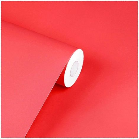 Décor mural adhésif PVC uni imperméable pour chambre d'enfant et salon, stickers muraux décoratifs résistants à l'eau, revêtement mural autocollant coloré pour espace de vie. (1/5)