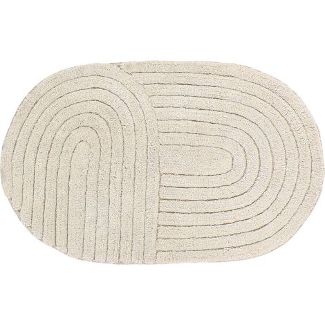 Tappeto ovale in cotone 50x80cm - grigio - Tendance