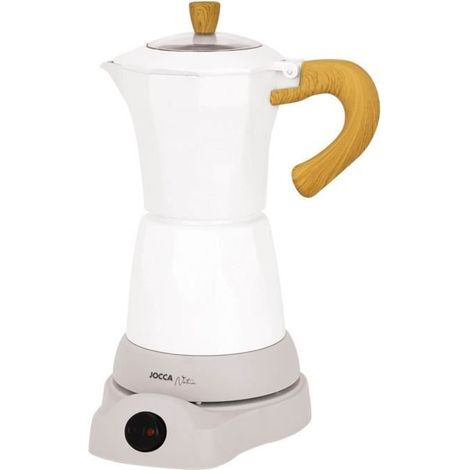 Macchina da caffè elettrica Jocca Espresso bianca per fino a 6 tazze con testa girevole a 360. (1/4)