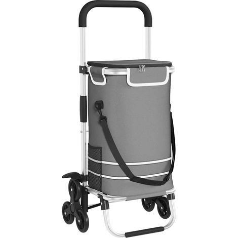 Trolley de shopping Gris 47 x 39 x 100.5 cm Tissu Oxford CFW945552