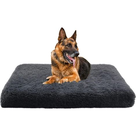 Lit orthopédique pour chien avec mousse à mémoire de forme, lavable, antidérapant, 100x60cm Gris Foncé