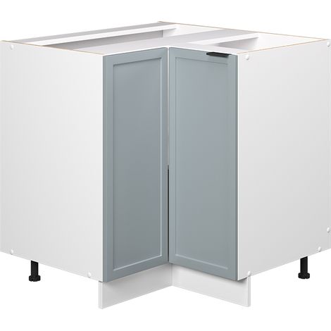 Armario de esquina Fame-Line, Azul claro-gris, 80.5 cm sin encimera, Vicco
