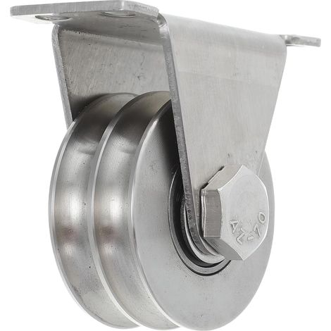 Poulie double Unomor en acier inoxydable double gorge en U (1/5)