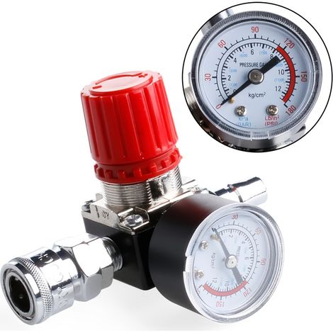 Régulateur de pression robuste avec manomètre – 120 PSI, 3 voies (lot de 1) (1/5)