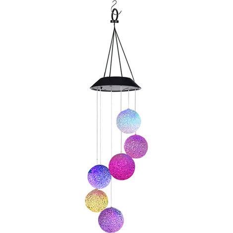 Carillon solaire à lumière chaude, étanche, idéal pour la décoration de la maison, des fêtes, du jardin et de la terrasse (1/5)