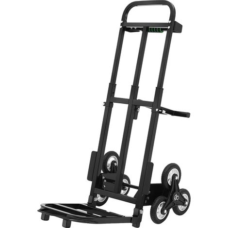 Chariot Escalier, Design Ajustable, Haute Capacité de Charge, noir (1/2)