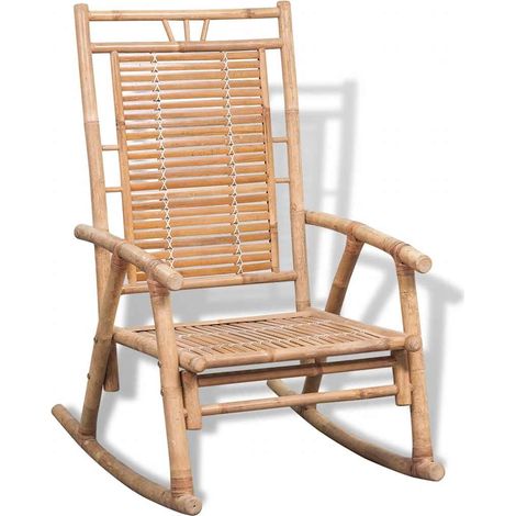 vidaXL Chaise à bascule en bambou (1/5)