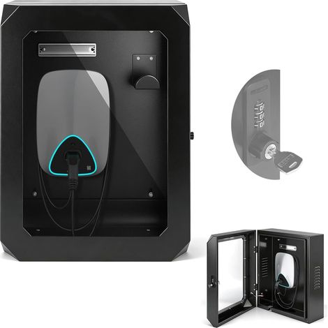 Boîtier Mural Protection Contre les Intempéries avec Fenêtre de Visualisation en Acrylique, Boîtier de Protection Borne de Recharge Vehicule Electrique, Compatible avec Chargeur (1/5)