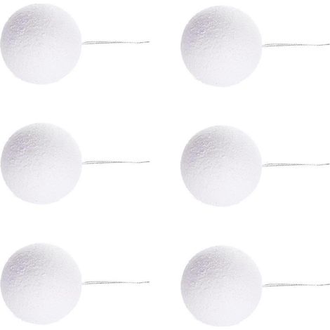 6-teiliges Set weißer Schaumstoff-Weihnachtsbaumschmuck, bruchsicher, mehrfarbig (1/5)