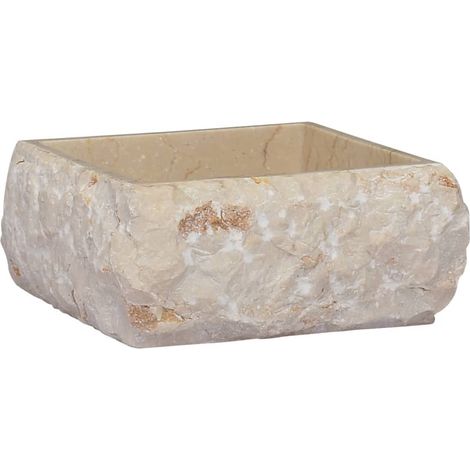 vidaXL Sink Cream 30x30x13 cm Marble (1/5)