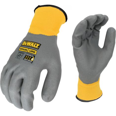DeWalt DPG35L Full Dip Water-Resistant Breathable Work Gloves - Size L / 9