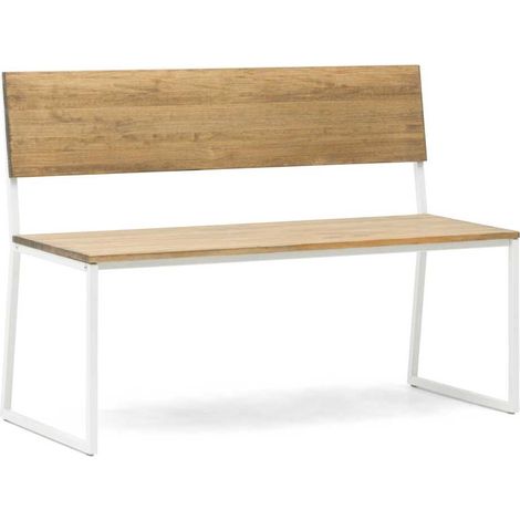 Banco Oxford antivuelco 104x86x44cm color Blanco acabado envejecido estilo nórdico industrial Box Furniture (1/5)