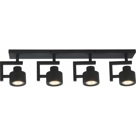 Spot plafond 4xGU10 noir orientable Alenis 2 Reality