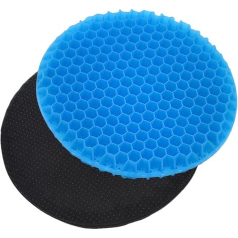 Coussin d'assise pour chaise de bureau - Respirant - Grand coussin d'assise en gel extra double épais avec housse antidérapante - Respirant (1/5)