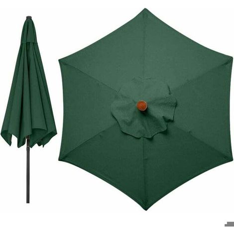 Ersatzbezug für 3 m großen 6-armigen Gartenschirm, nur Bezug (grün) (1/4)