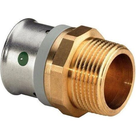 Conector de transición viega latón brillante 25 mm 3 4 pulgada