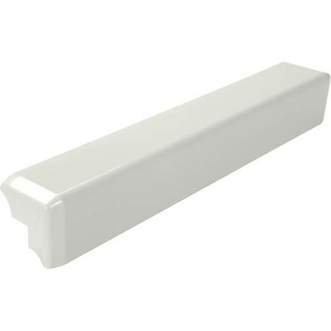 Nicoll – Angle extérieur universel 90° H415mm blanc – Assemblage sans colle – Repère de coupe pour bandeaux – Conception optimisée pour confort de pose