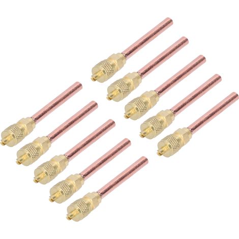 Lot de 10 vannes de remplissage CVC 1/4SAE, clapets anti-retour en laiton pour climatiseur R22, R12 et R134 (1/5)