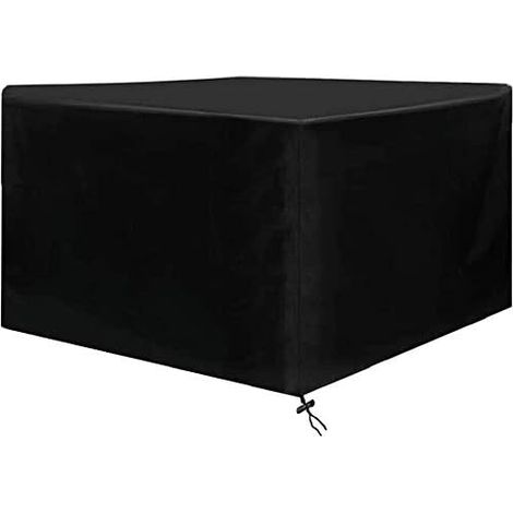 Housse pour salon de jardin protection d'extérieur 210D Oxford 180x180x90cm Tissu Noir (1/5)