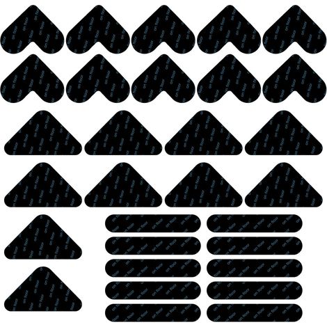30 Stück rutschfeste Teppichstopper, Eckstopper gegen Aufrollen von Teppichen, Teppichstopper, wiederverwendbare Anti-Rutsch-Untersetzer für Hartholzböden, Teppiche und Auslegware (1/5)