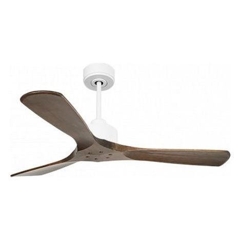 Modulo Slim de Klassfan - Ventilateur de plafond et destratificateur moteur DC blanc et pales bois sombre 25 à 40 m² (1/5)
