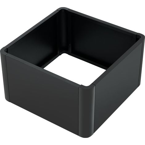 Bac à Fleurs Métal Surélevé 52x52x30 cm, Assemblage Sans Outil – Coins Arrondis – Anti-débordement,Carré potager (1/5)