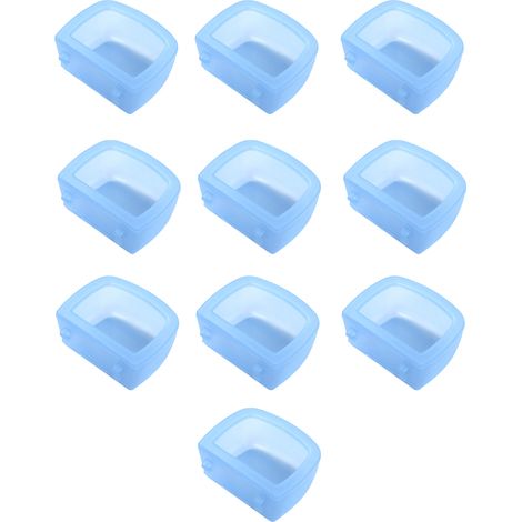 Lot de 10 gamelles suspendues en plastique pour animaux de compagnie, petites gamelles conçues pour les boîtes à air. (1/4)