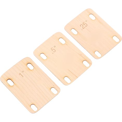 Cales de Manche en Érable pour Guitare Électrique - Lot de 3 (1°, 0.5°, 0.25°) pour Réglage et Remplacement (1/5)