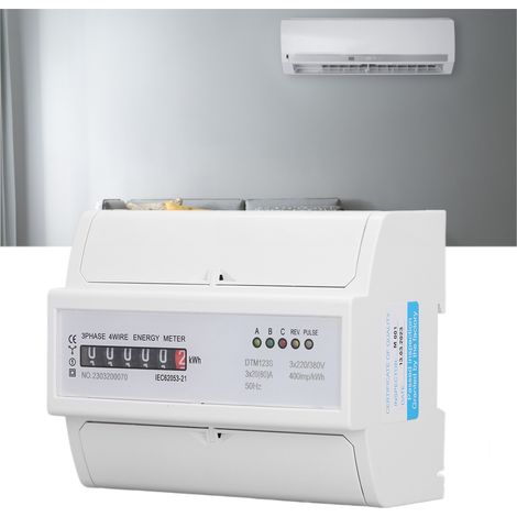 Dreiphasen-Energiezähler 7P DTM123S (3×220V/380V) – 20–80A – 35-mm-DIN-Schienenmontage (1/5)