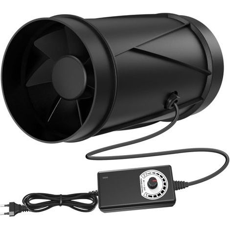 Ventilateur Extracteur d'air 100mm, 7W 221 m³/h Extracteur d air de Ventilation avec Contrôleur de Vitesse Variable Aérateur Extracteur d'humidité pour Caves, Garages, Tente de Culture (1/4)