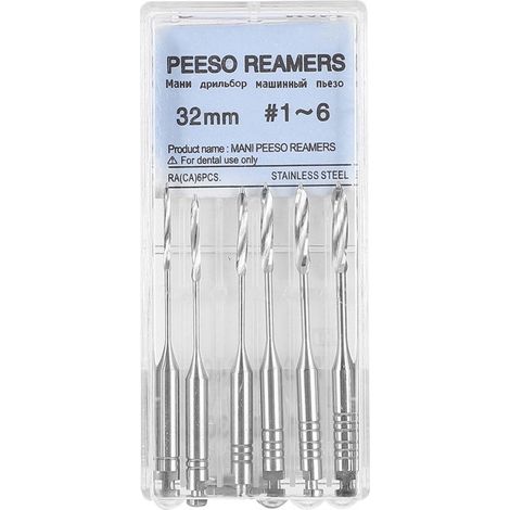 6 pièces Fraises en Acier Tungstène pour Dentiste, Accessoires de Perceuse Dentaire 32mm Numéros Variés (1-6) (1/5)