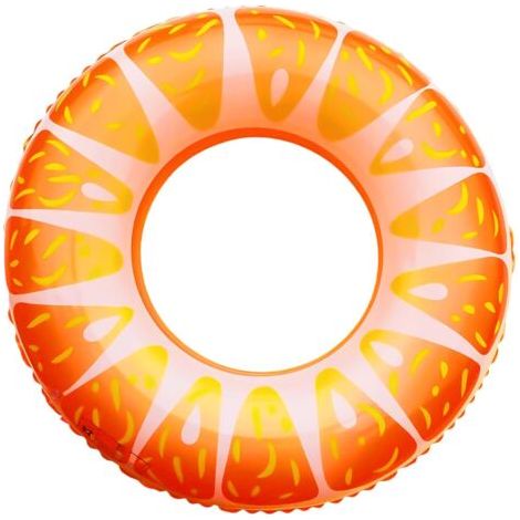 1 bouée gonflable créative en forme de fruit orange pour la survie, idéale pour les enfants et les jeux d'eau dans la piscine, ainsi que pour les accessoires de fête aquatique. (1/5)
