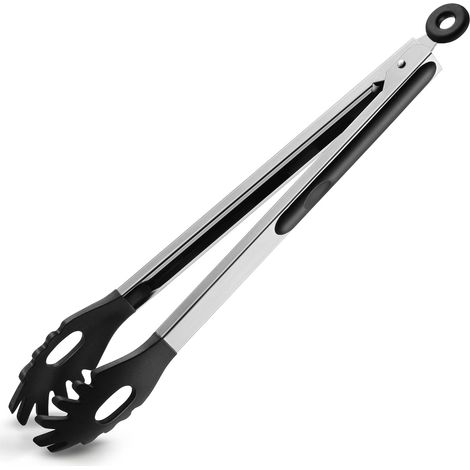 Spaghetti Tongs, 12 in Kitchen Tongs Barbecue Tongs (1/5)