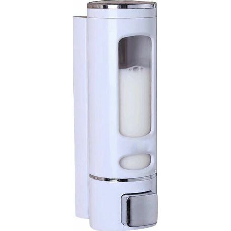 Wall Mounted Soap Dispensers, Manual Soap Dispenser for Liquid Soap, Shower Gel, Shampoo - 400ML & White-betterlife (1/5)
