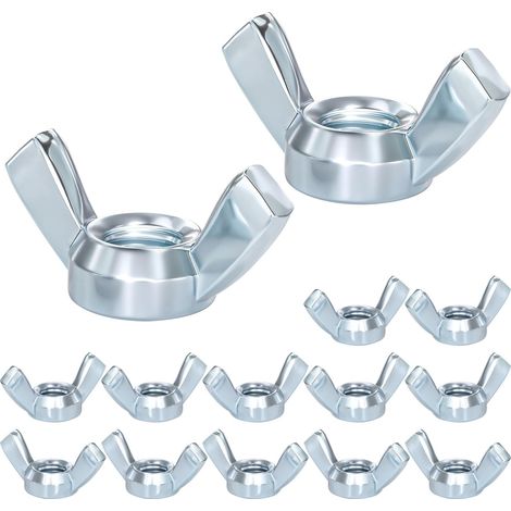 20 Pièces Écrou Papillon, M5 Écrous à Oreilles, Écrou Pièces D'attaches en Acier au Carbone pour Bricolage, Réparation (1/5)