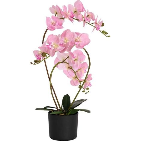 Bonsaï d'orchidée artificielle, rose, 45 x 15 x 65 cm (1/5)