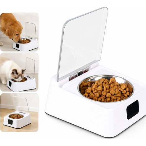 Gamelle Automatique a Capteur Infrarouge pour Chat et Chien ABS Blanc 21 x 17 x 9.2 cm