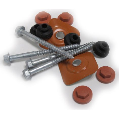 Kit de 50 fixations et étanchéité tuile PVC - Coloris - Antique