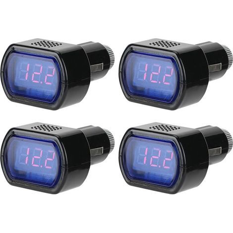 Voltmètre de voiture à affichage numérique LED, détecteur de surveillance de la tension de la batterie, 4 pièces (1/5)