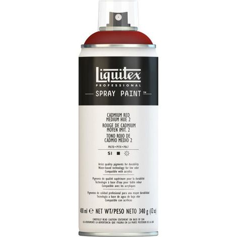 Peinture Acrylique en Spray - LIQUITEX - Rouge de Cadmium Moyen - 400 ml - Faible Odeur - Professionnelle (1/2)