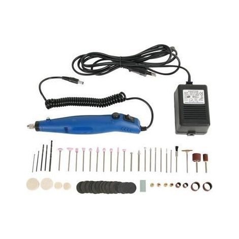 Perceuse de précision - VELLEMAN - Modèle - 8000-18000 tpm - Interrupteur MARCHE ARRET - 4 pinces porte-embout