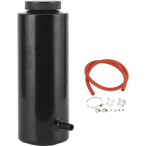 Recuperator oil of liquid of cooling of radiator 3x7,5 inches, bottle of tank aluminum alloy universal 800ml/27oznoir (1/5)