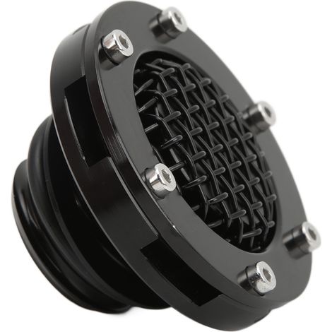 Couvercle de réservoir d'essence universel en métal pour moto, finition soignée, noir. (1/5)