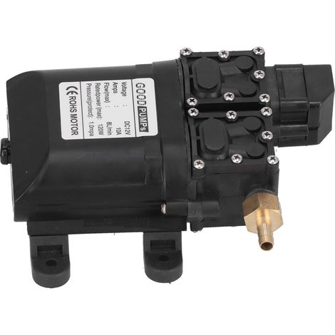 Pompe à injection d'eau automatique à membrane double noyau 12 V 120 W 8 L avec connecteur en cuivre (1/5)